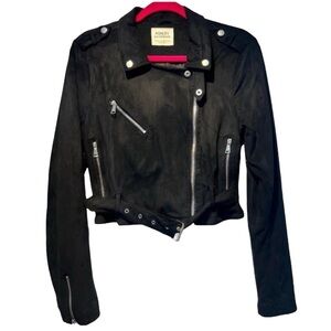 Ashley by 26 International Outerwear Black Suede Jacket Size M